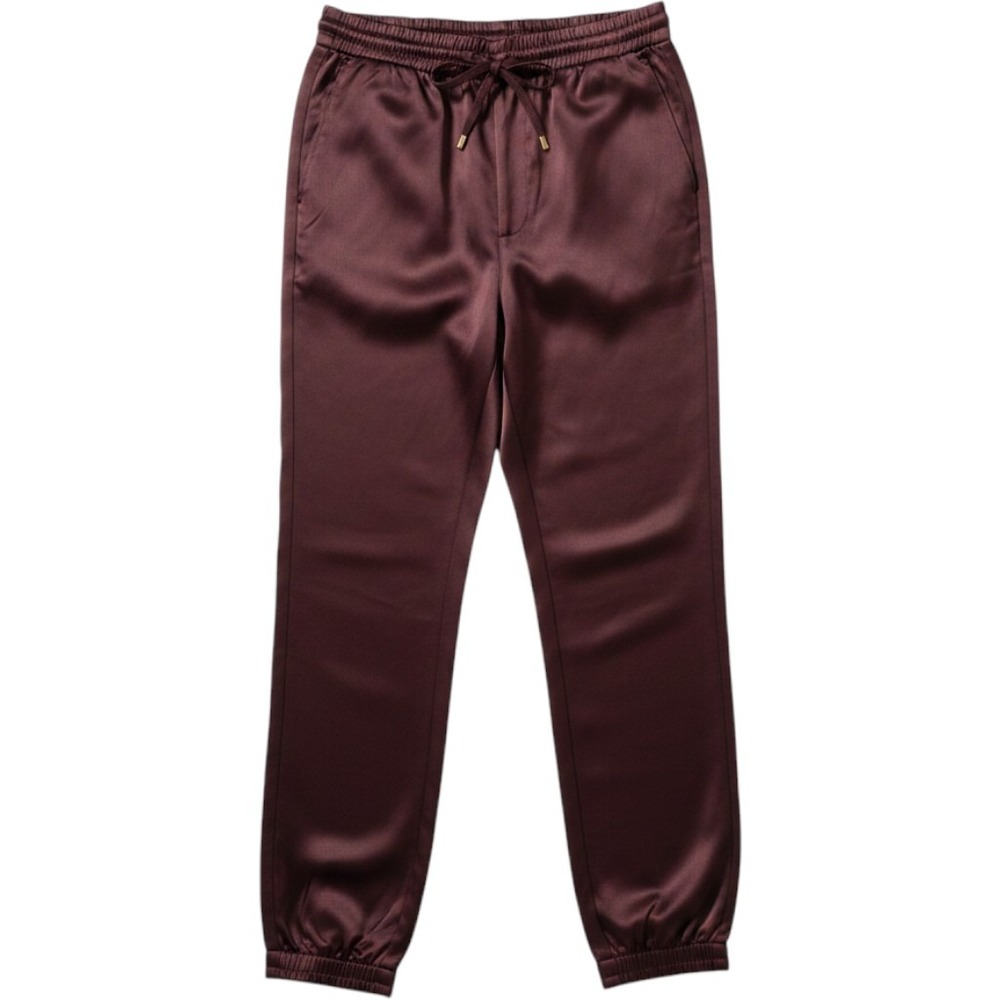 Marc New York Andrew Marc Women Zinfandel Satin Jogger Pants Burgundy Size M